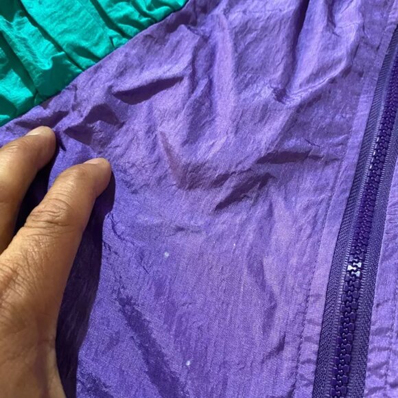 Vintage Jacket 80s Women L Ruffles Purple Costume Party Size Large Second Wind - Picture 8 of 11